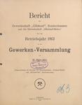 Bericht : der Gewerkschaft Glückauf Sondershausen und der Gewerkschaft Glückauf-Bebra, über das Betriebsjahr …