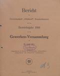 Bericht der Gewerkschaft Glückauf Sondershausen über das Geschäftsjahr ... für die Gewerken-Versammlung am ...