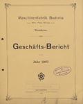 Vorschaubild von Geschäfts-Bericht der Maschinenfabrik Badenia Vorm. Wm. Platz Söhne