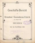 Vorschaubild von Geschäftsbericht der Dresdner Gasmotoren-Fabrik, vorm. Moritz Halle