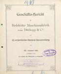 Vorschaubild von Geschäfts-Bericht der Bielefelder Maschinenfabrik Vorm. Dürkopp & Co.