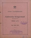 Vorschaubild von Geschäftsbericht des Kaliwerks Krügershall