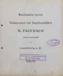 Vorschaubild von Geschäftsbericht der H. Paucksch A.G.