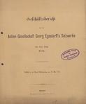 Vorschaubild von Geschäftsbericht der Actiengesellschaft Georg Egestorffs Salzwerke und der Nienburger Chemischen Fabrik