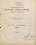 Bericht der Barmer Bank-Verein Hinsberg, Fischer und Co.