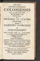 Archidioeceseos Coloniensis descriptio historico-poetica