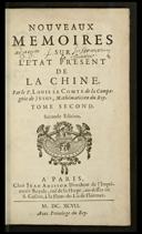[Nouveaux mémoires sur l'état présent de la Chine]