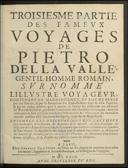 Contenant la magnificence du Roy de Perse par son entrée & par la réception des ambassadeurs dans sa ville capitale ..