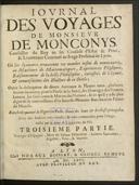 [Iovrnal Des Voyages De Monsievr De Monconys, Conseiller du Roy ...]