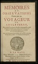 Mémoires et observations faites par un voyageur en Angleterre