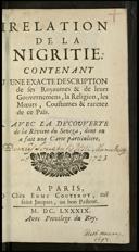 Relation De La Nigritie