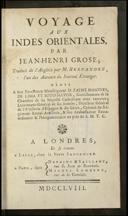 A Voyage aux Indes orientales