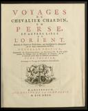 Contenant le voyage de Paris à Ispahan