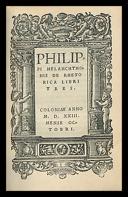 Philippi Melanchthonis De Rhetorica Libri Tres